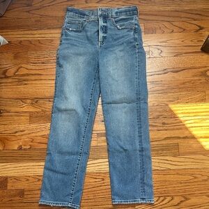 Express Classic Blue Women's straight ankle high rise Jeans